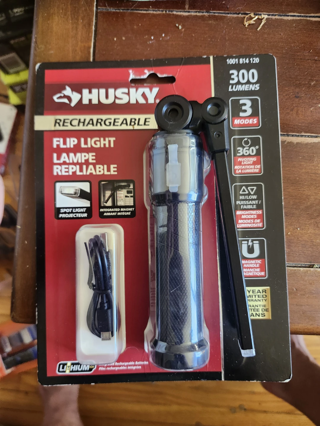 Husky Rechargeable Flip Light