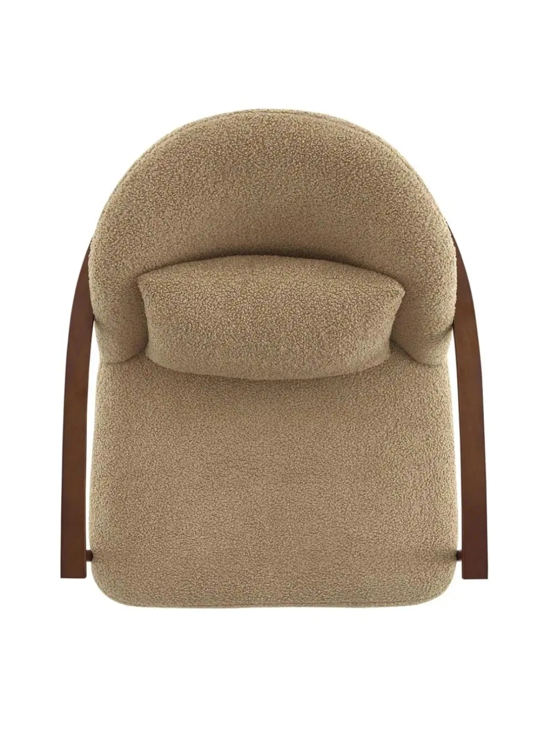 Boucle Armchair with Wooden Frame - photo 5