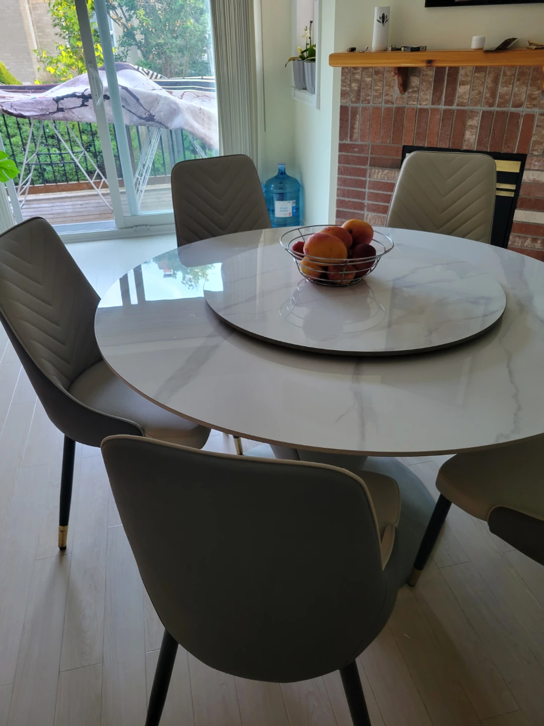 Modern Dining Table Set with Lazy Susan - photo 2