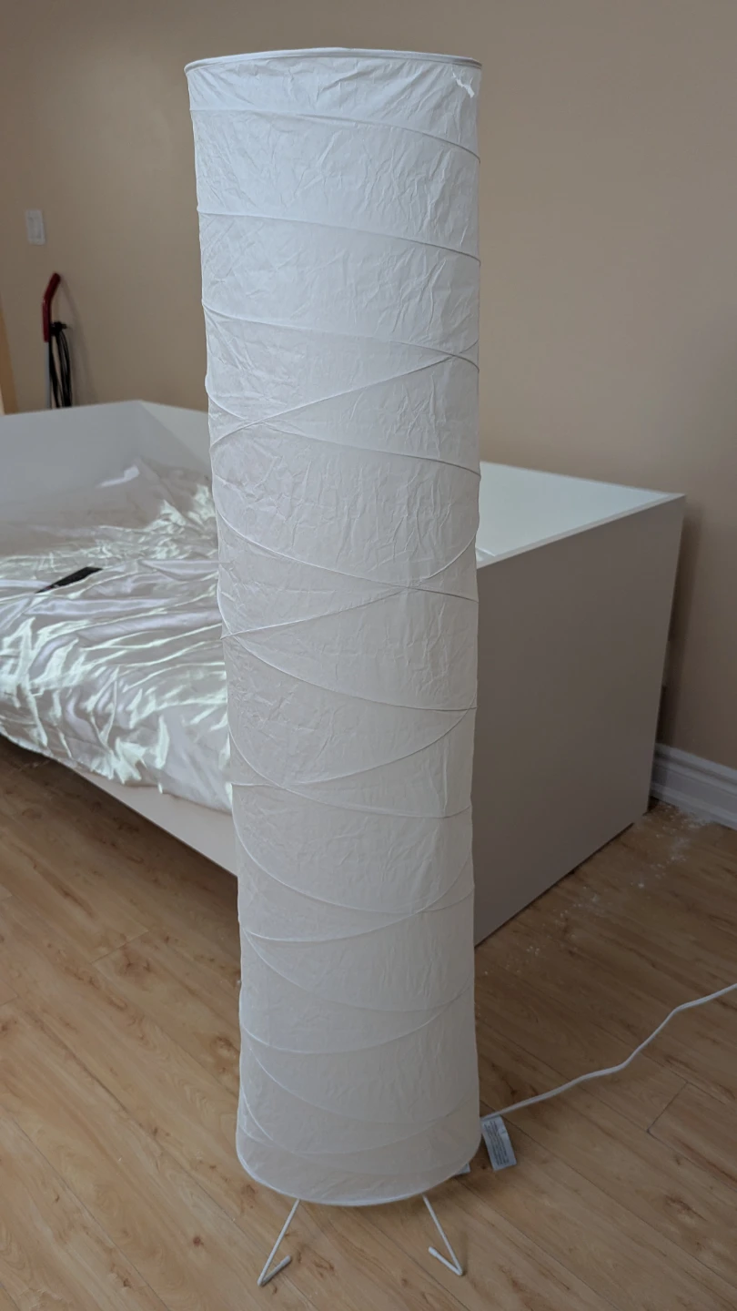 IKEA White Paper Floor Lamp