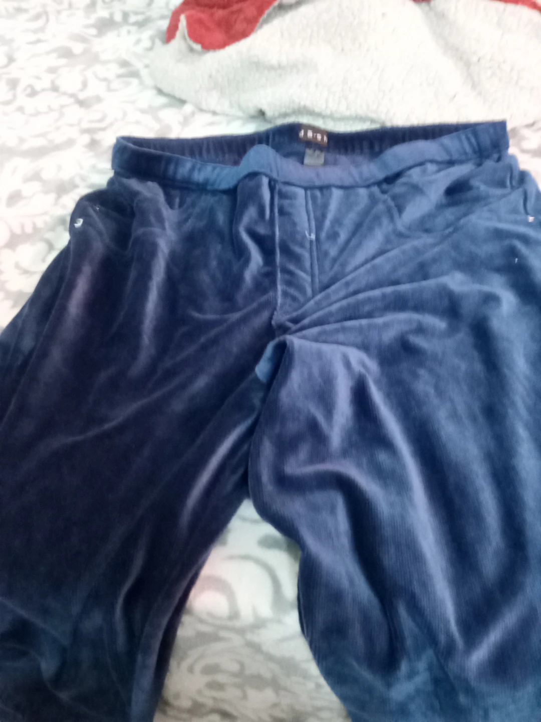 Blue Velour Joggers