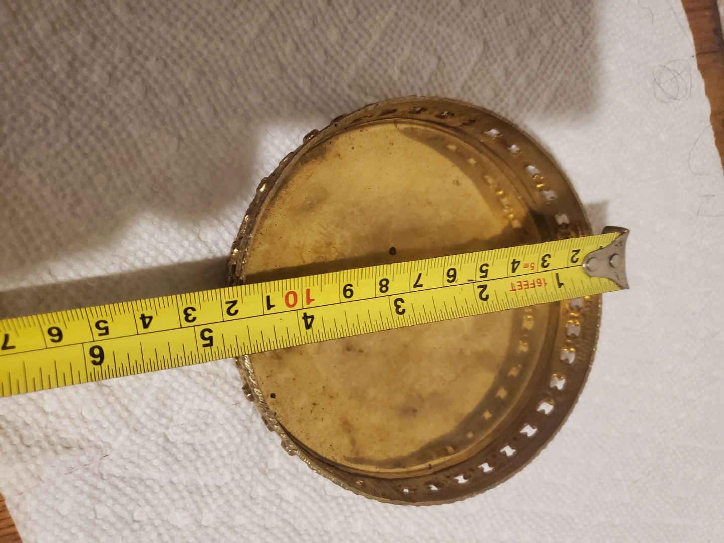 Vintage Brass Decorative wime coaster - photo 4