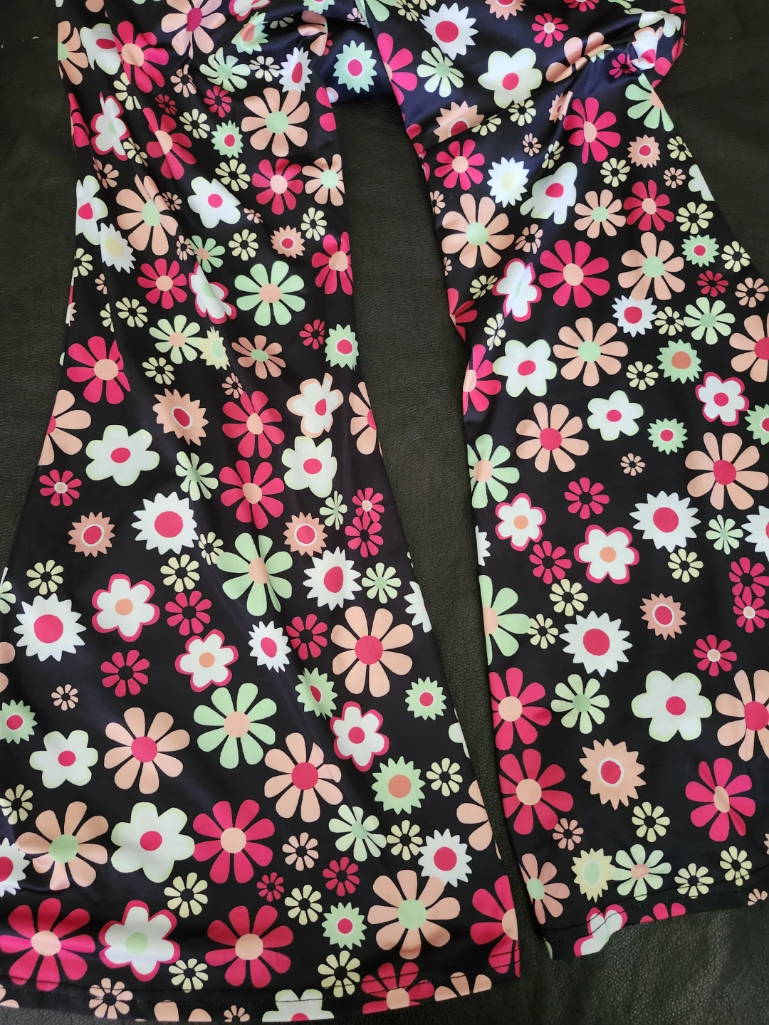 Bell Bottom Stretch Pants Sixties 70s Flower Disco - photo 2