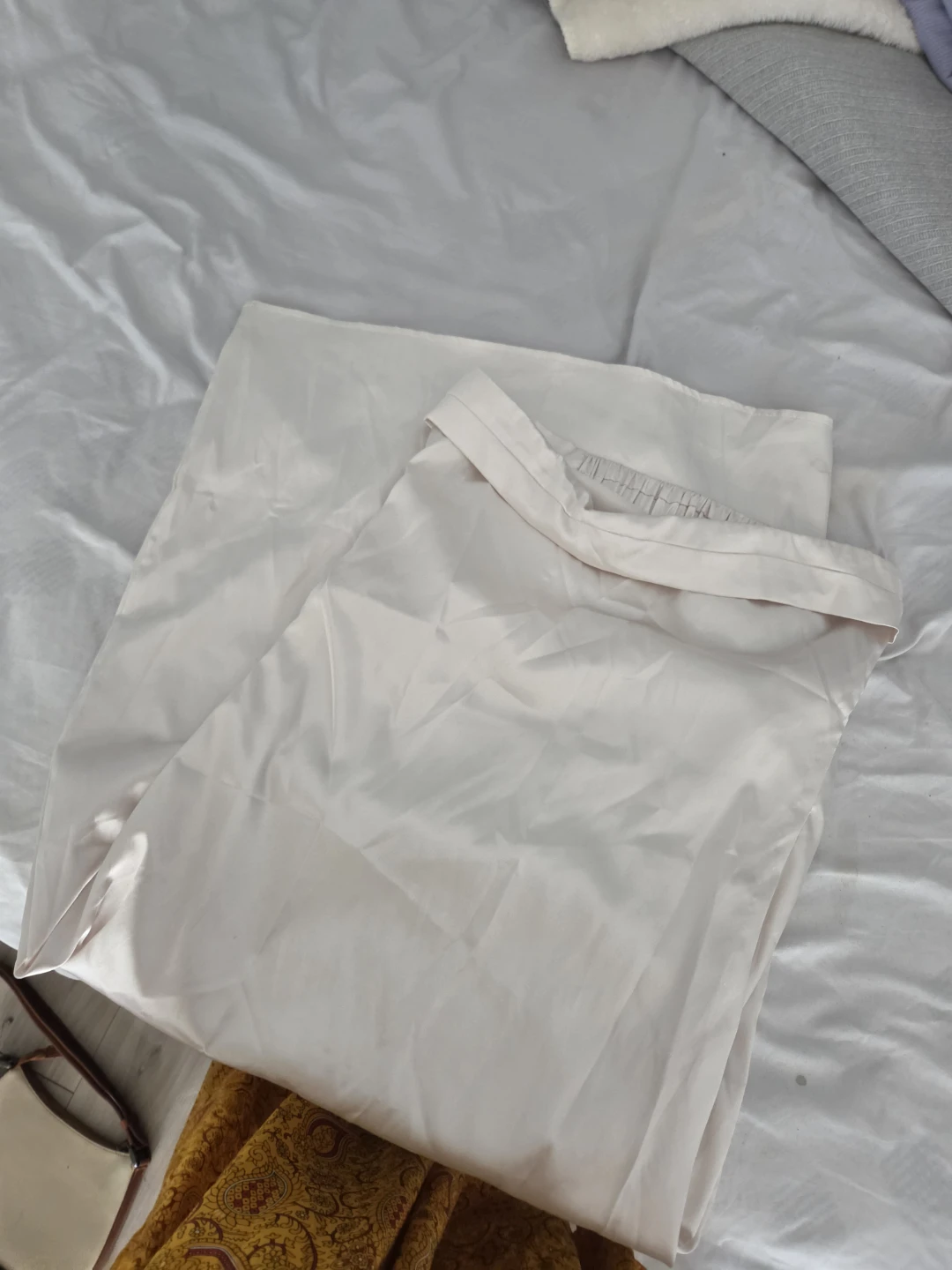 Cream Satin Maxi dress - photo 3