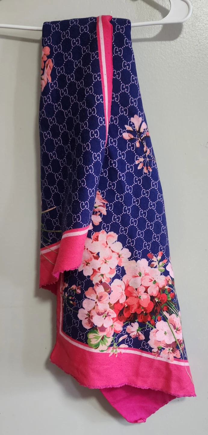 Print Scarf - Blue & Pink Floral - photo 3