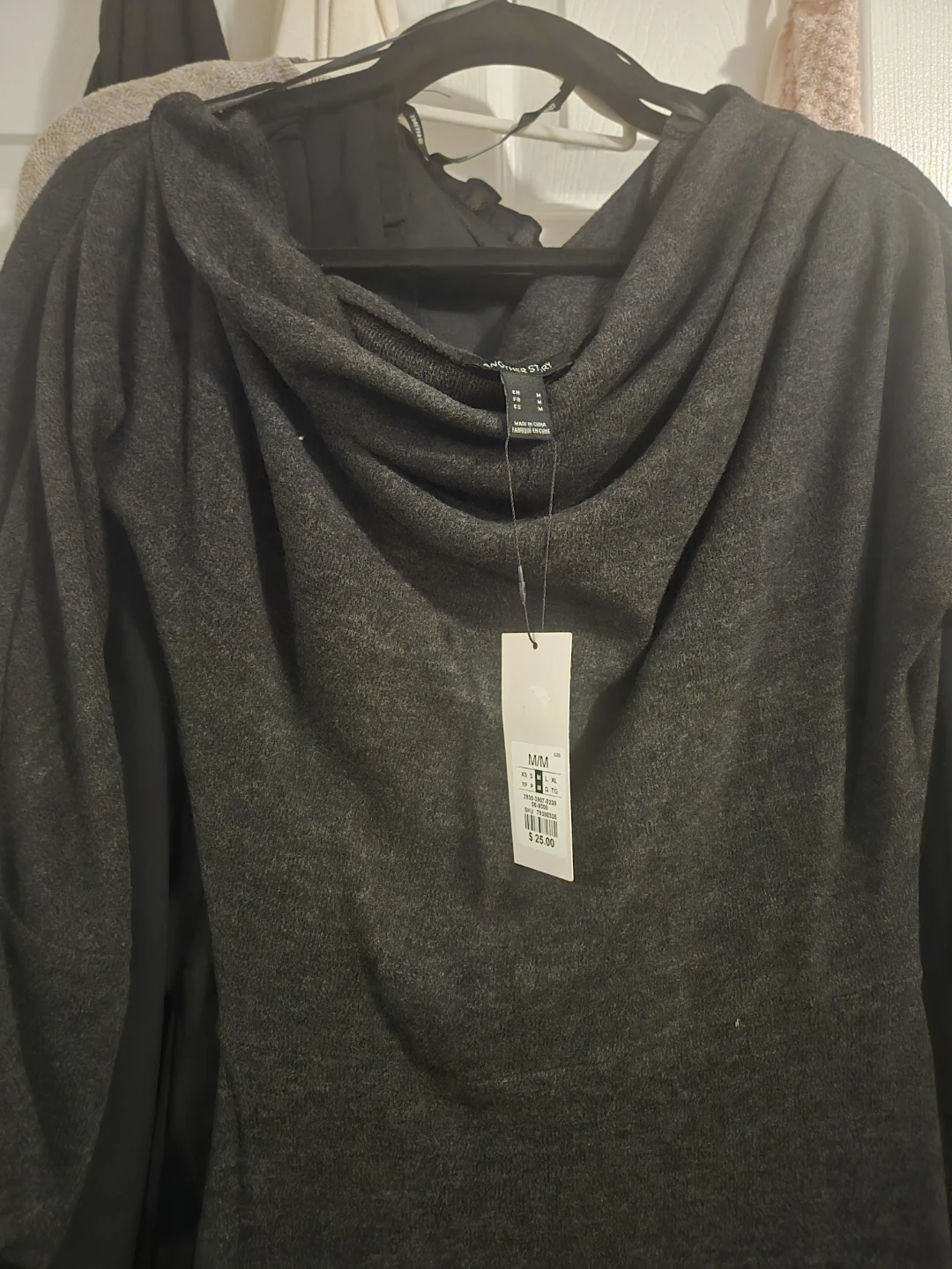 Athleta Grey Cowl Neck Sweater Dress M/M