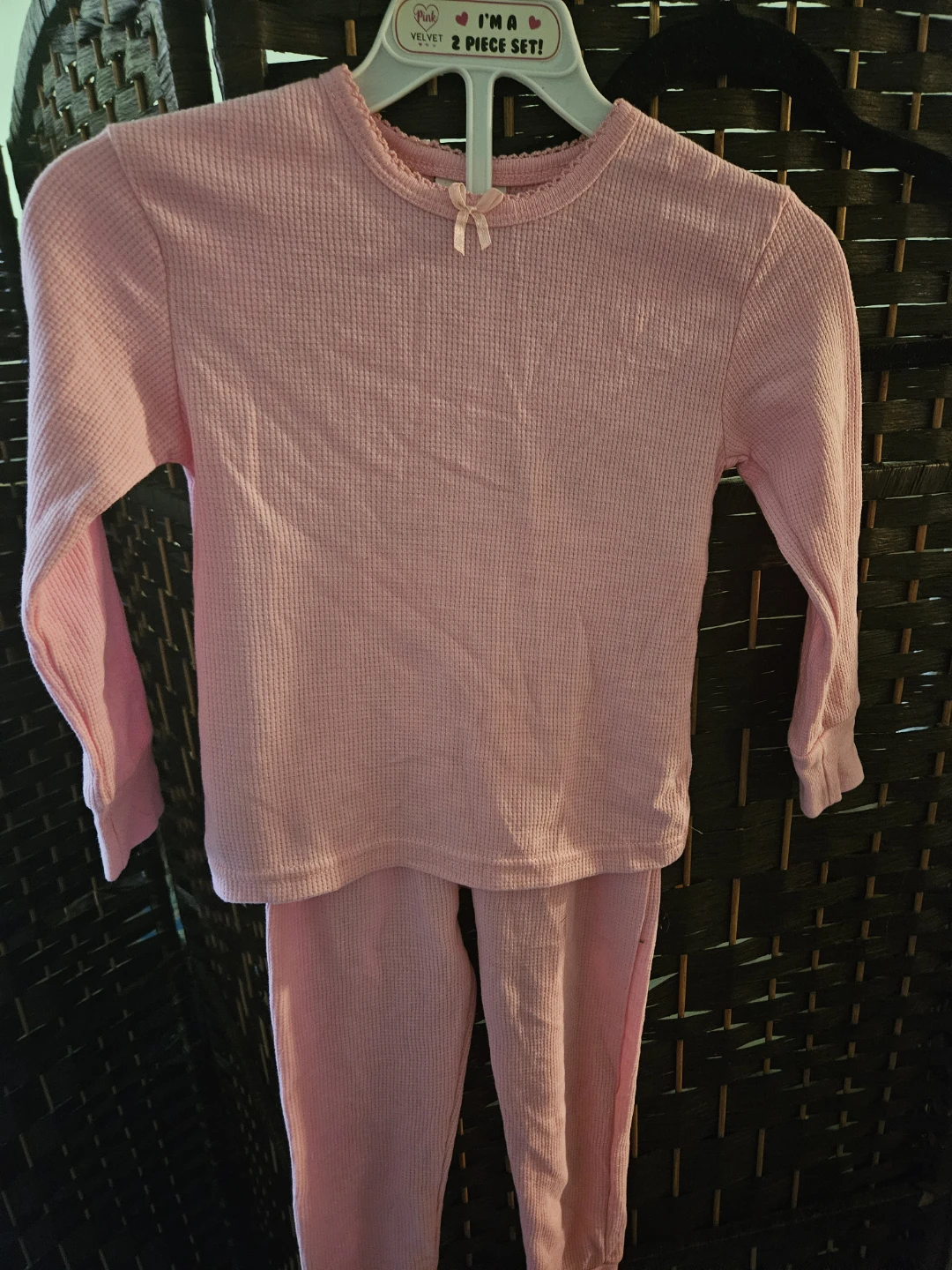 Pink Thermal Pajama Set 5/6