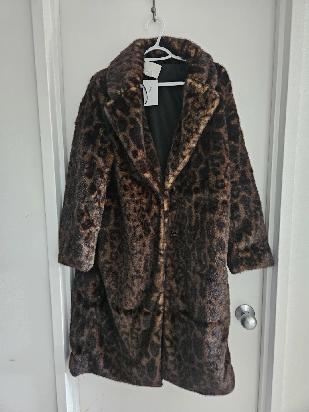 H&M Leopard Print Coat Size M/L