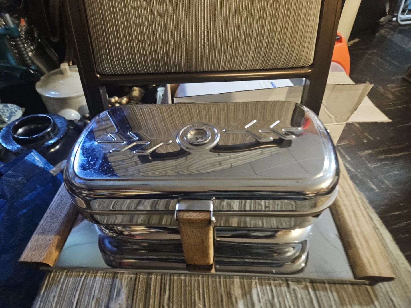 Vintage Chrome Waffle Maker - photo 2