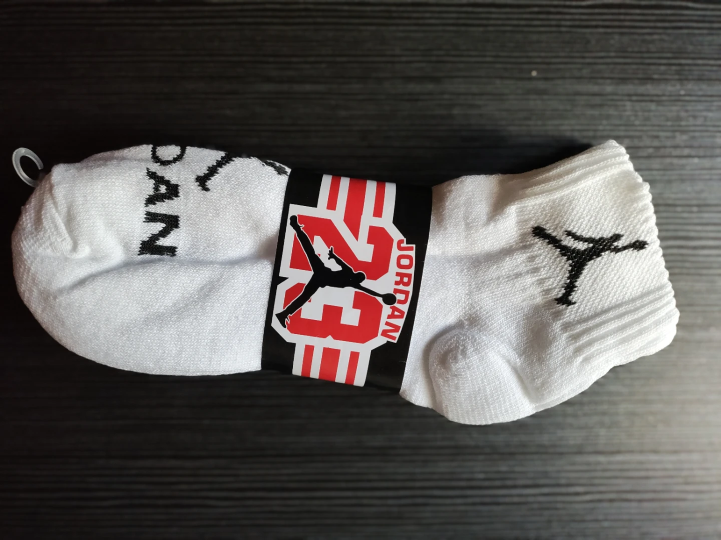 1 White,2 Black Jordan Ankle Socks Pk.