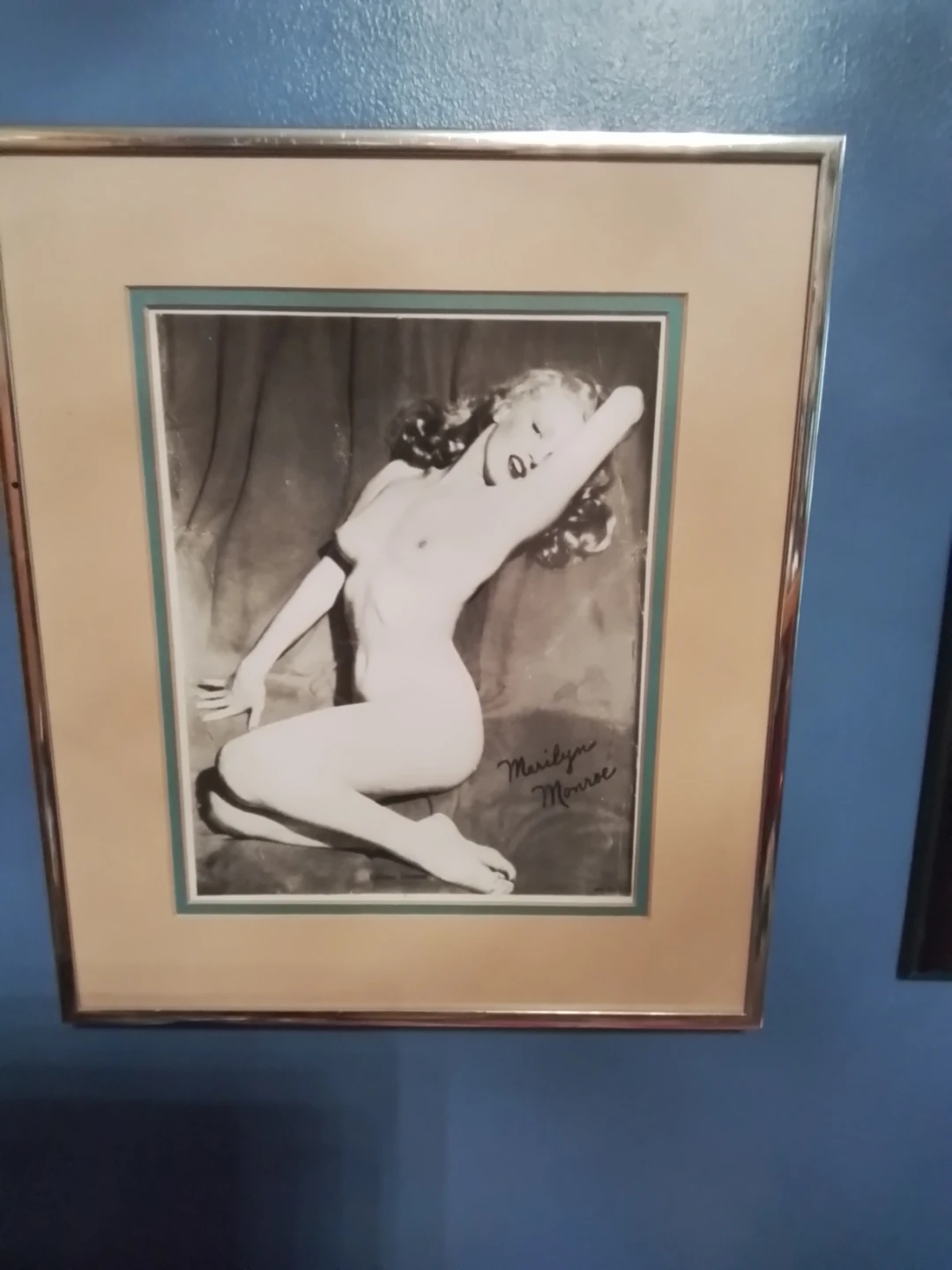 Framed Marilyn Monroe Black and White Photo
