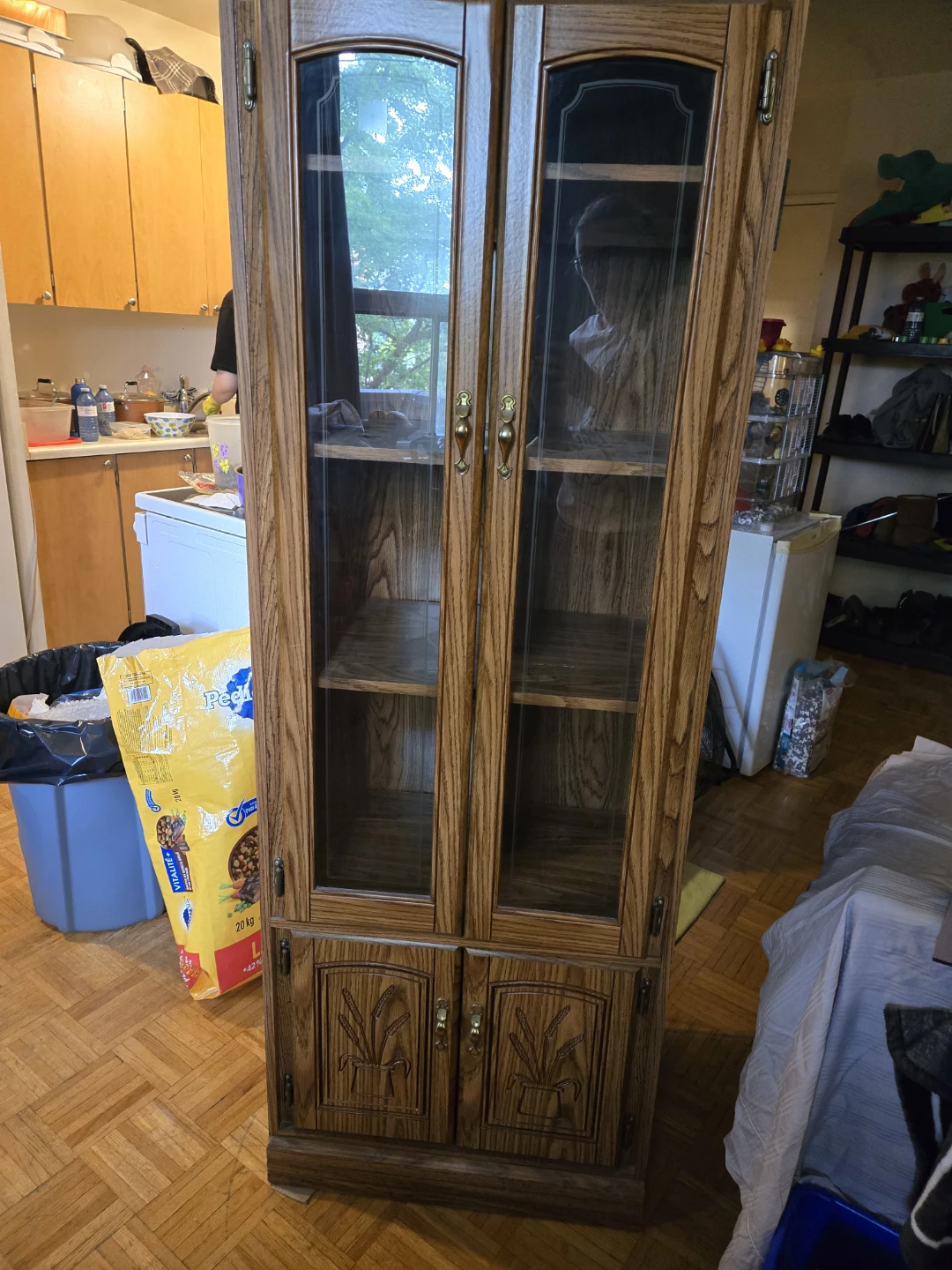 China cabinet with a light