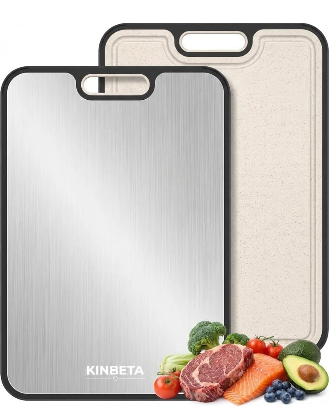 KINBETA Titanium Double-Sided Cutting Board