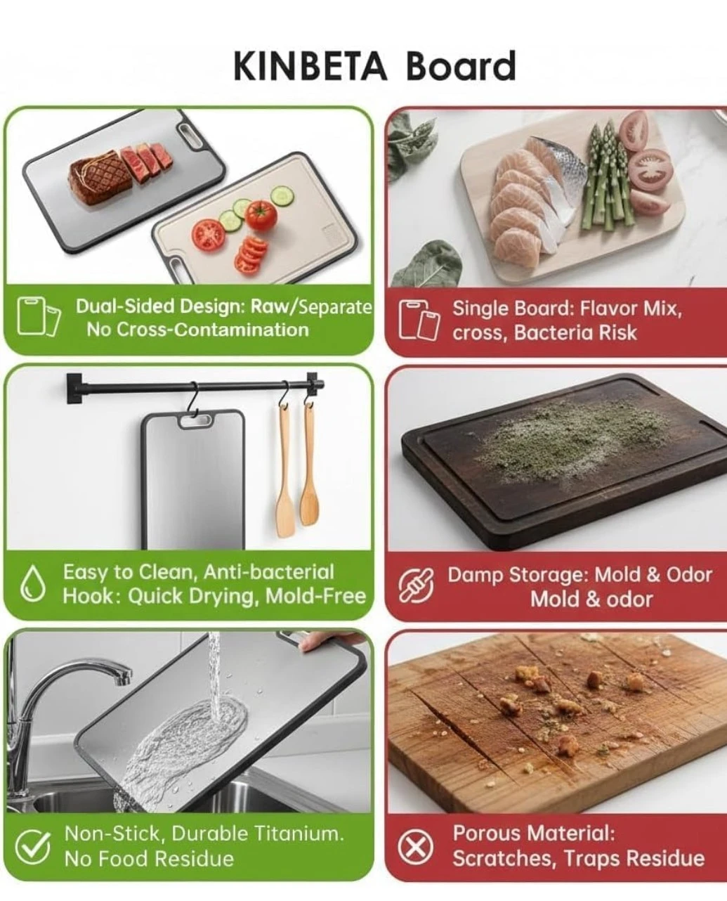 KINBETA Titanium Double-Sided Cutting Board - photo 4