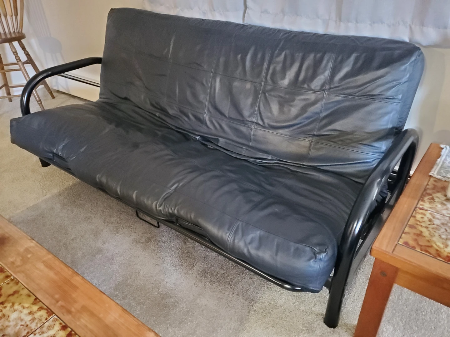 Leather futon - photo 2