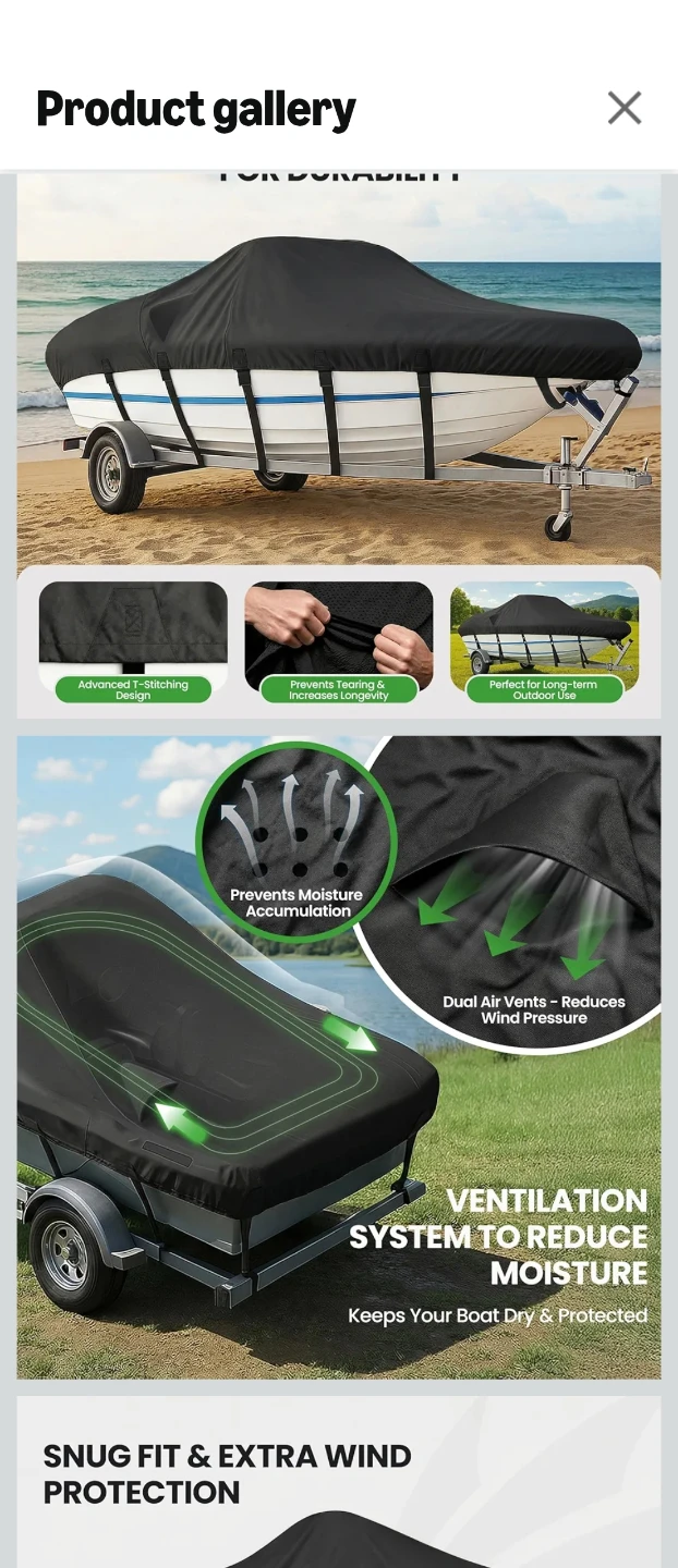 WAYTULES Boat Cover 16'to 18.5' - photo 2