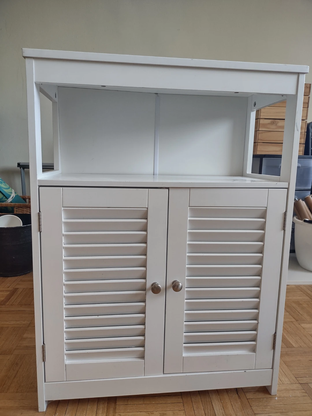 White wooden Cabinet with Double Doors - photo 5