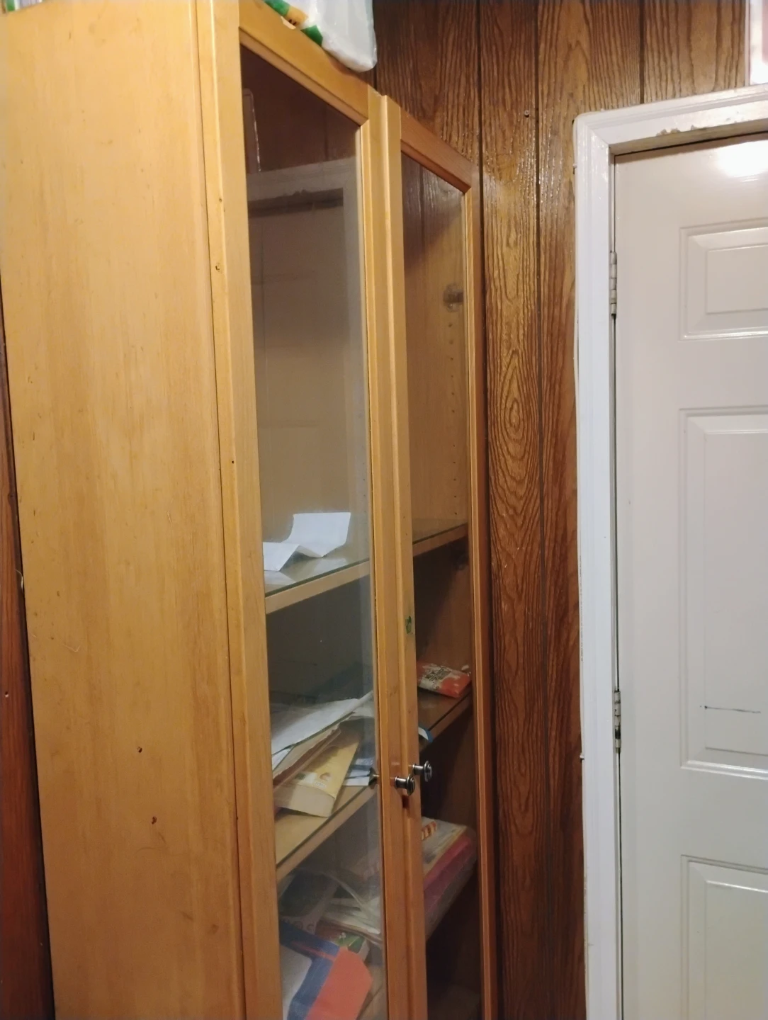 Tall Glass Door Display Cabinet