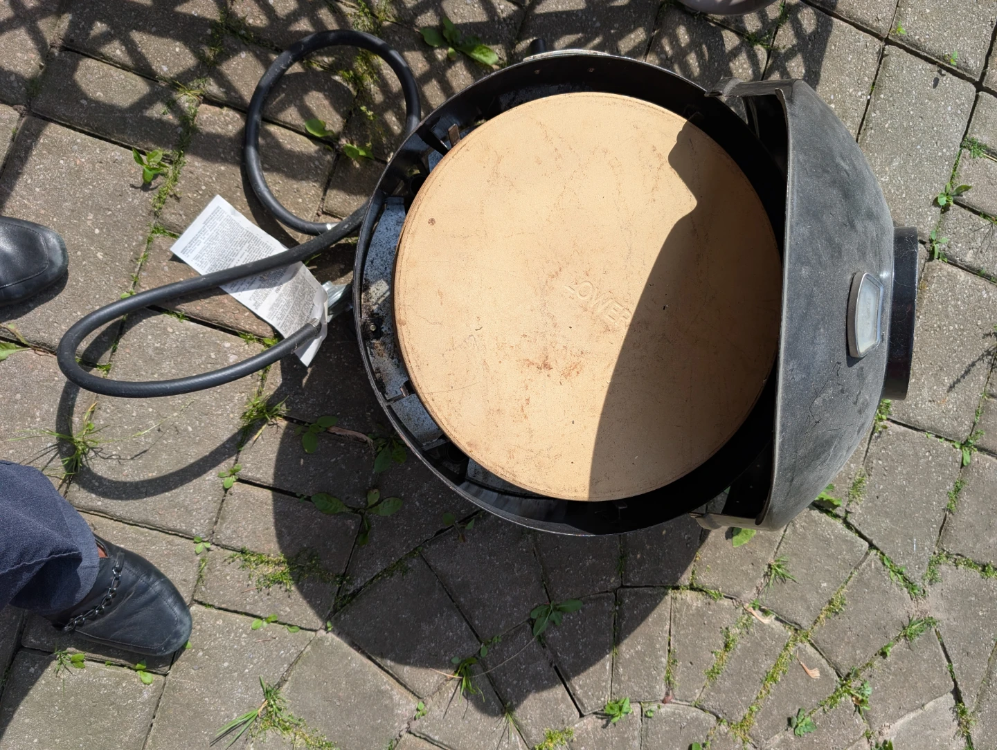 Black Outdoor Pizza Oven with Stone - photo 2