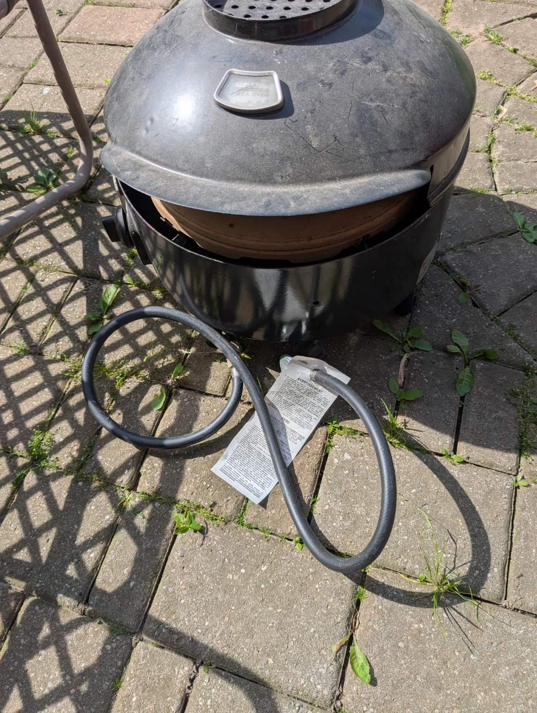 Black Outdoor Pizza Oven with Stone - photo 3