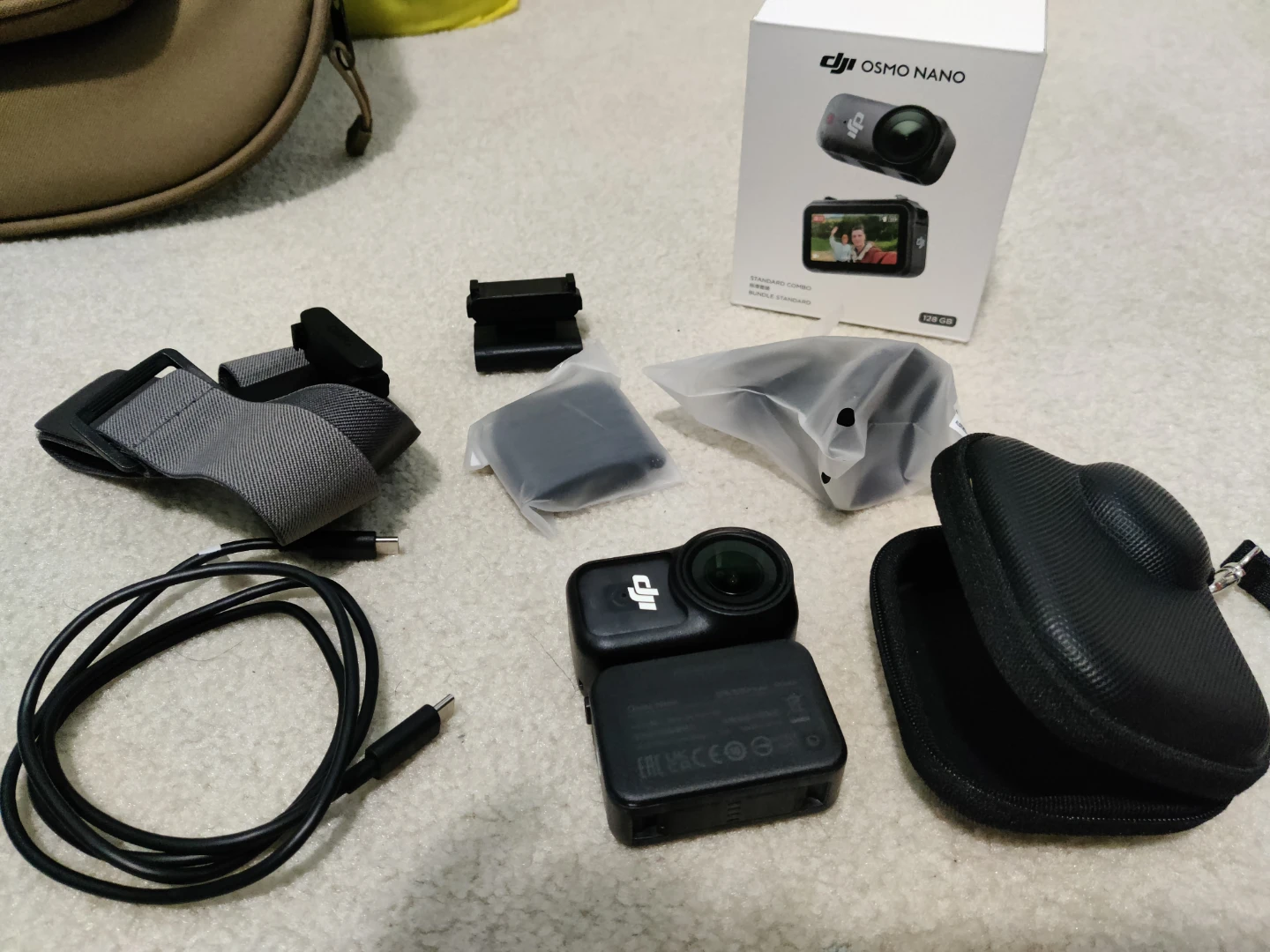 DJI Osmo Nano Action Camera with accessories