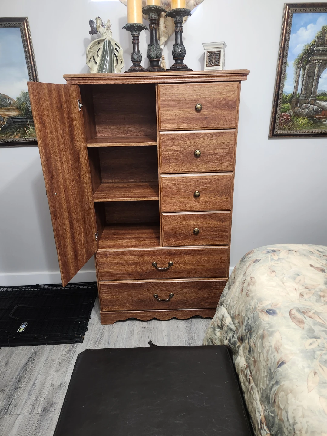 Wooden Dresser with Cabinet - photo 4