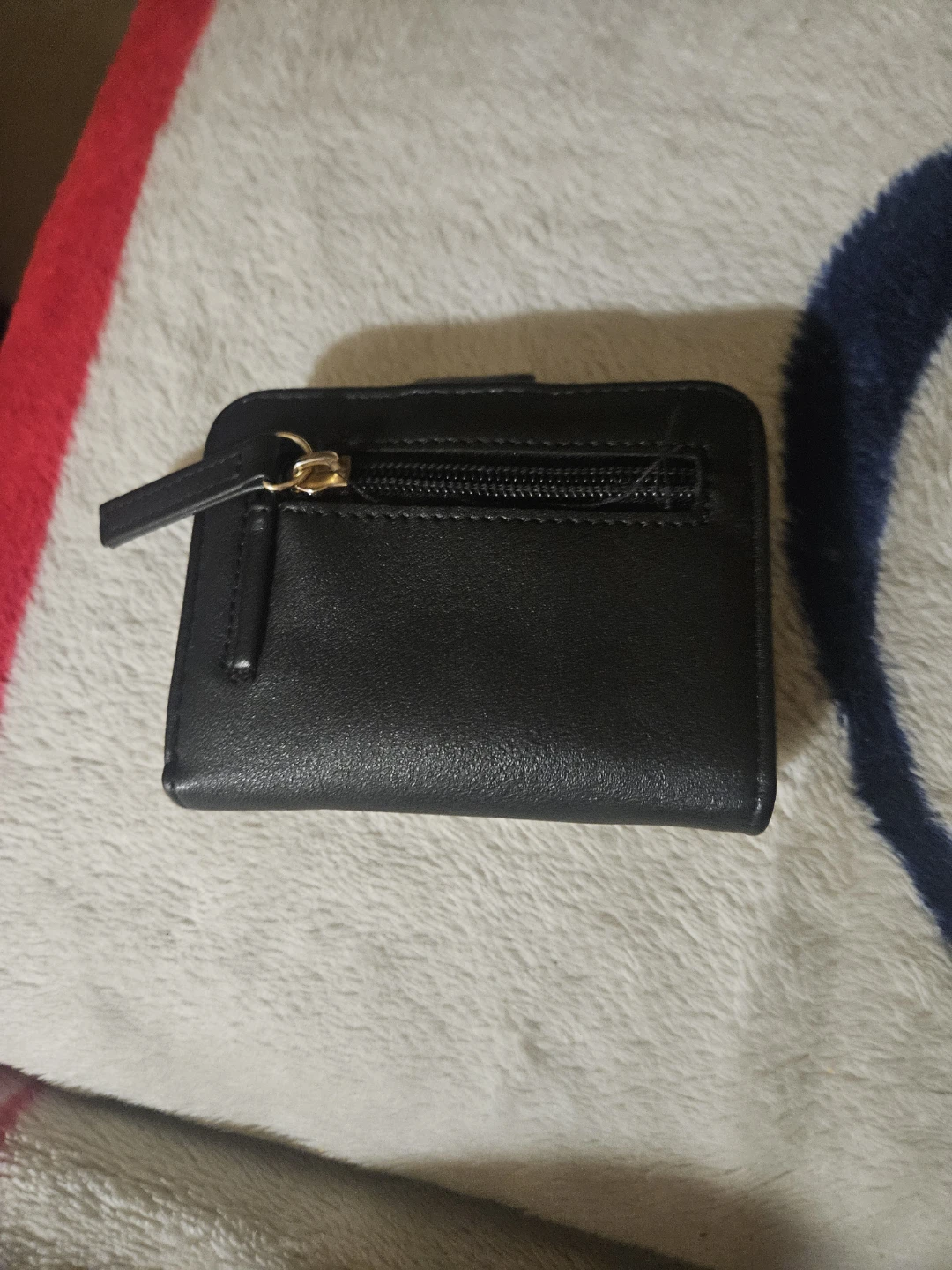 Black Bifold Wallet with Zipper Pocket - photo 2