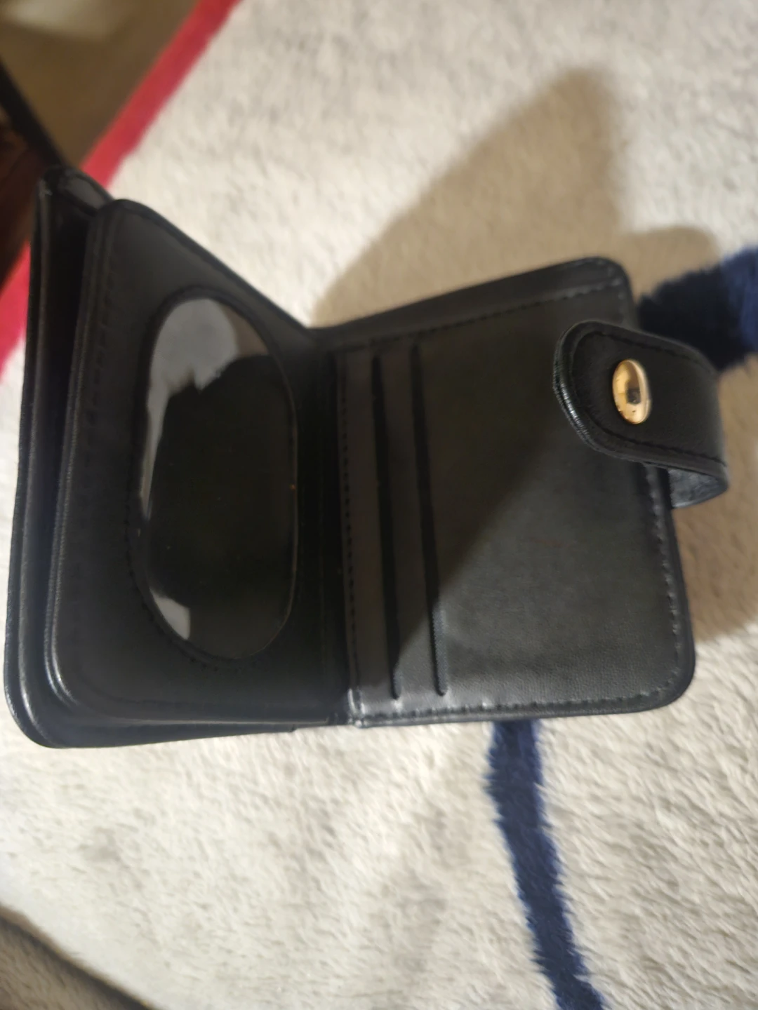 Black Bifold Wallet with Zipper Pocket - photo 4
