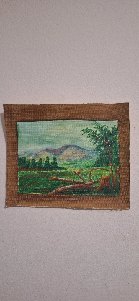 Oil Painting of a Landscape Scene