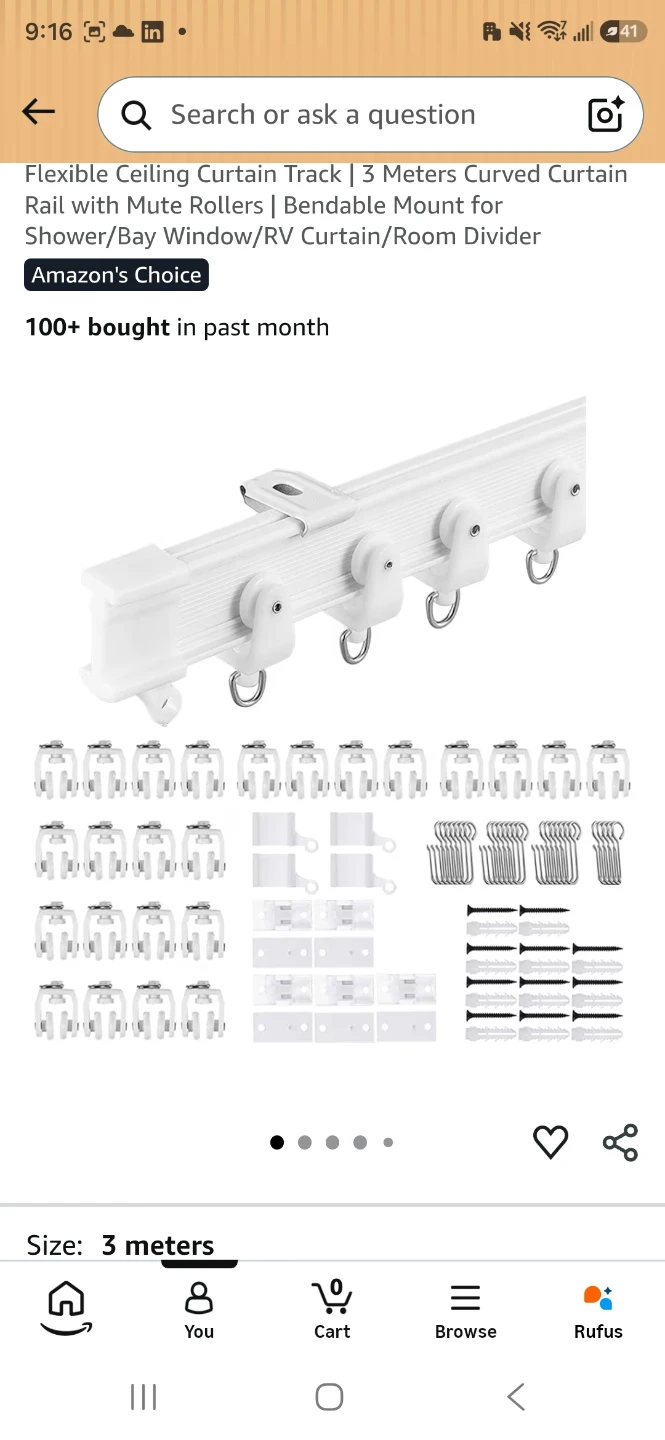 3 Meters Flexible Ceiling Curtain Track - photo 3