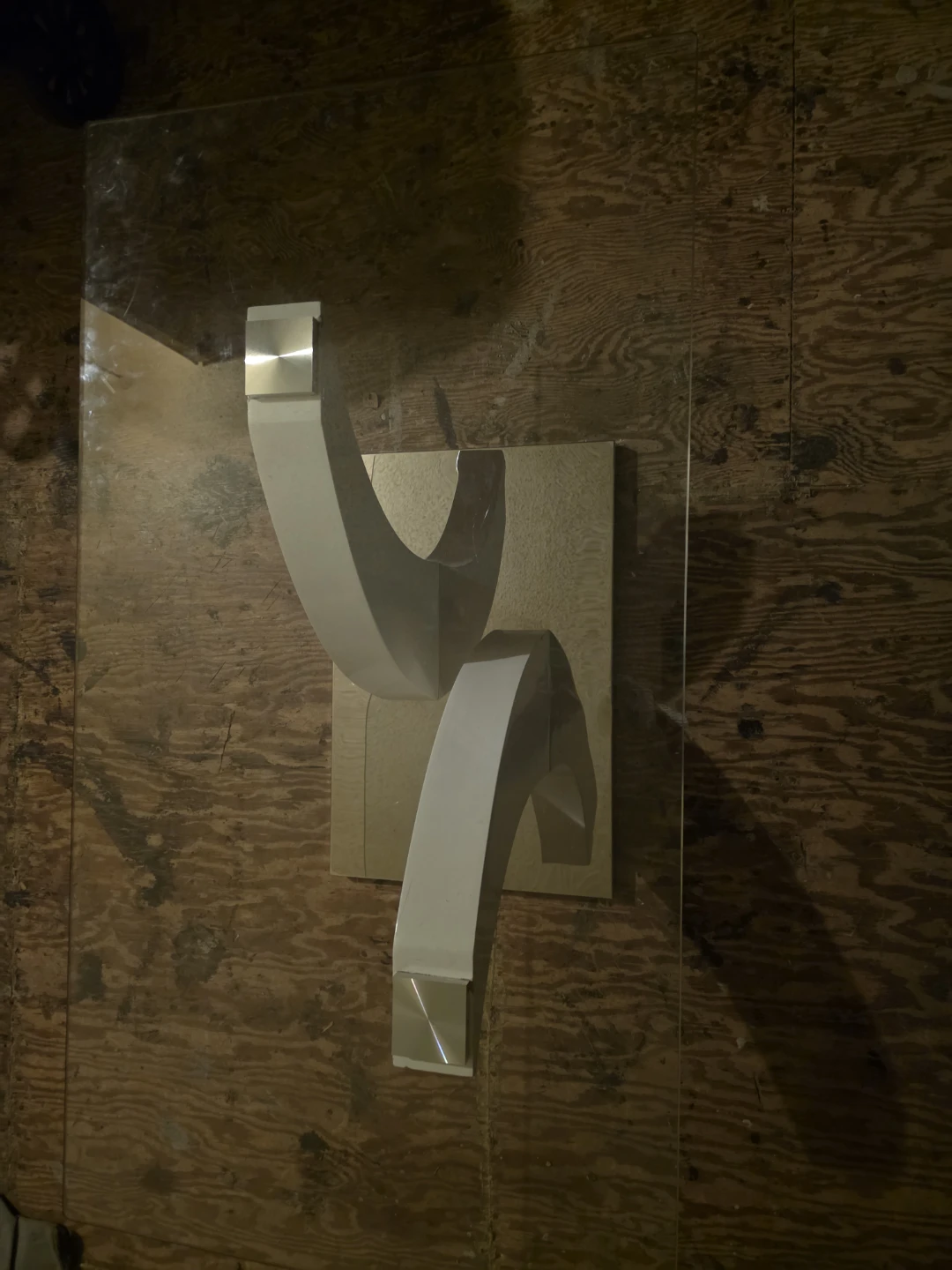 Glass top coffee table with modern base - photo 2