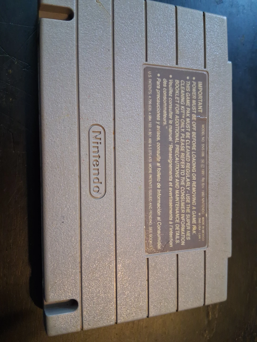 Super Nintendo Phantom 2040 game cartridge - photo 5