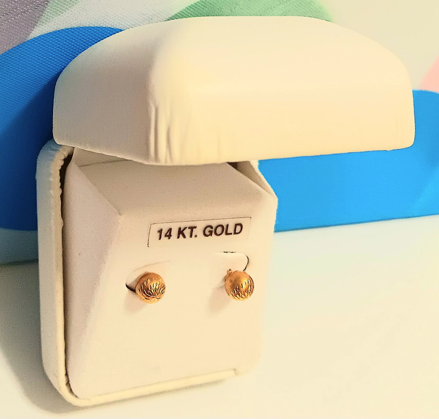 💎Sears 14kt Gold Ball Stud Earrings💎 - photo 3