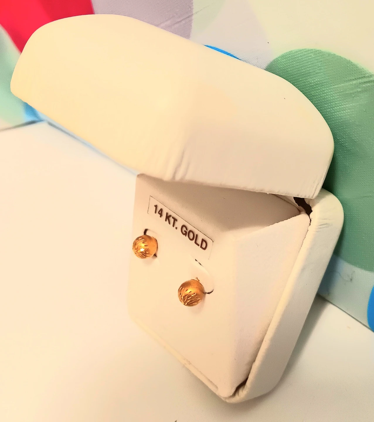 💎Sears 14kt Gold Ball Stud Earrings💎 - photo 4