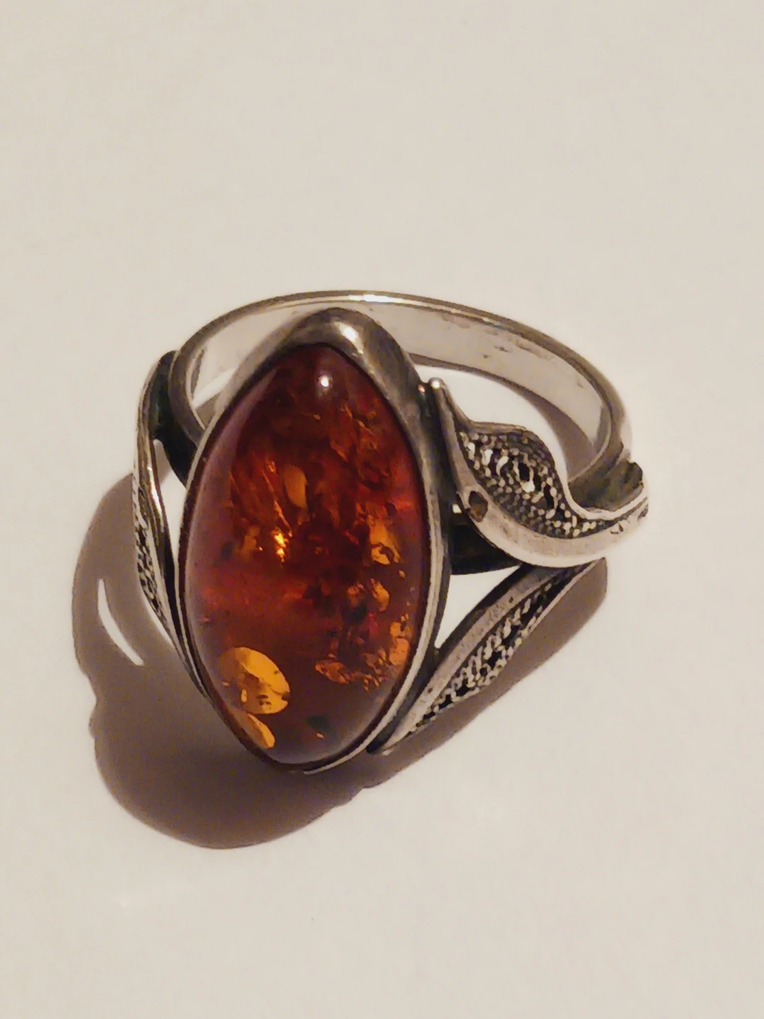Beautiful Vintage Sterling Silver 925 Baltic Amber Ring. 6. - photo 2