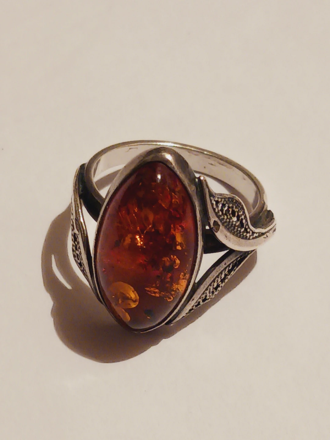 Beautiful Vintage Sterling Silver 925 Baltic Amber Ring. 6. - photo 3