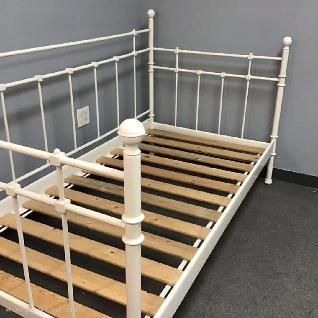 IKEA tromnes Light Blue Metal Daybed Frame with Slats