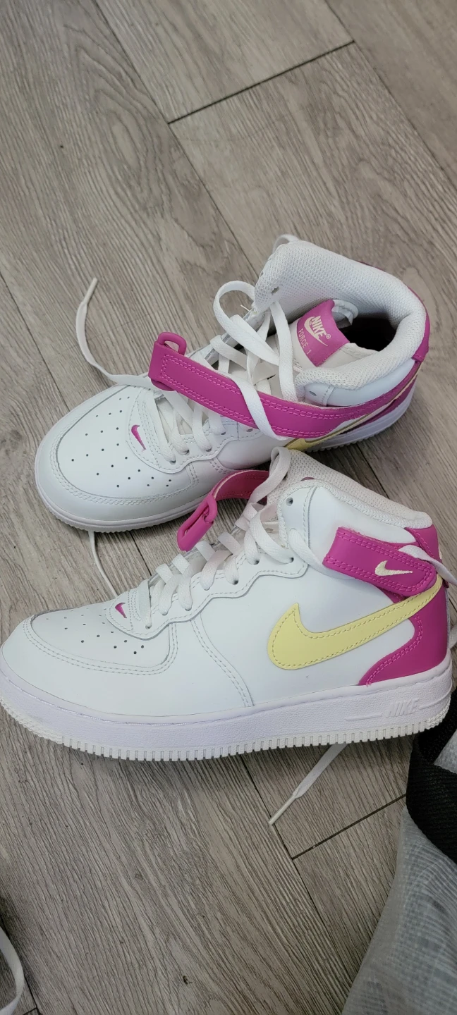 Nike Air Force 1 Mid LE 'Citron Fuchsia' Kids Shoes