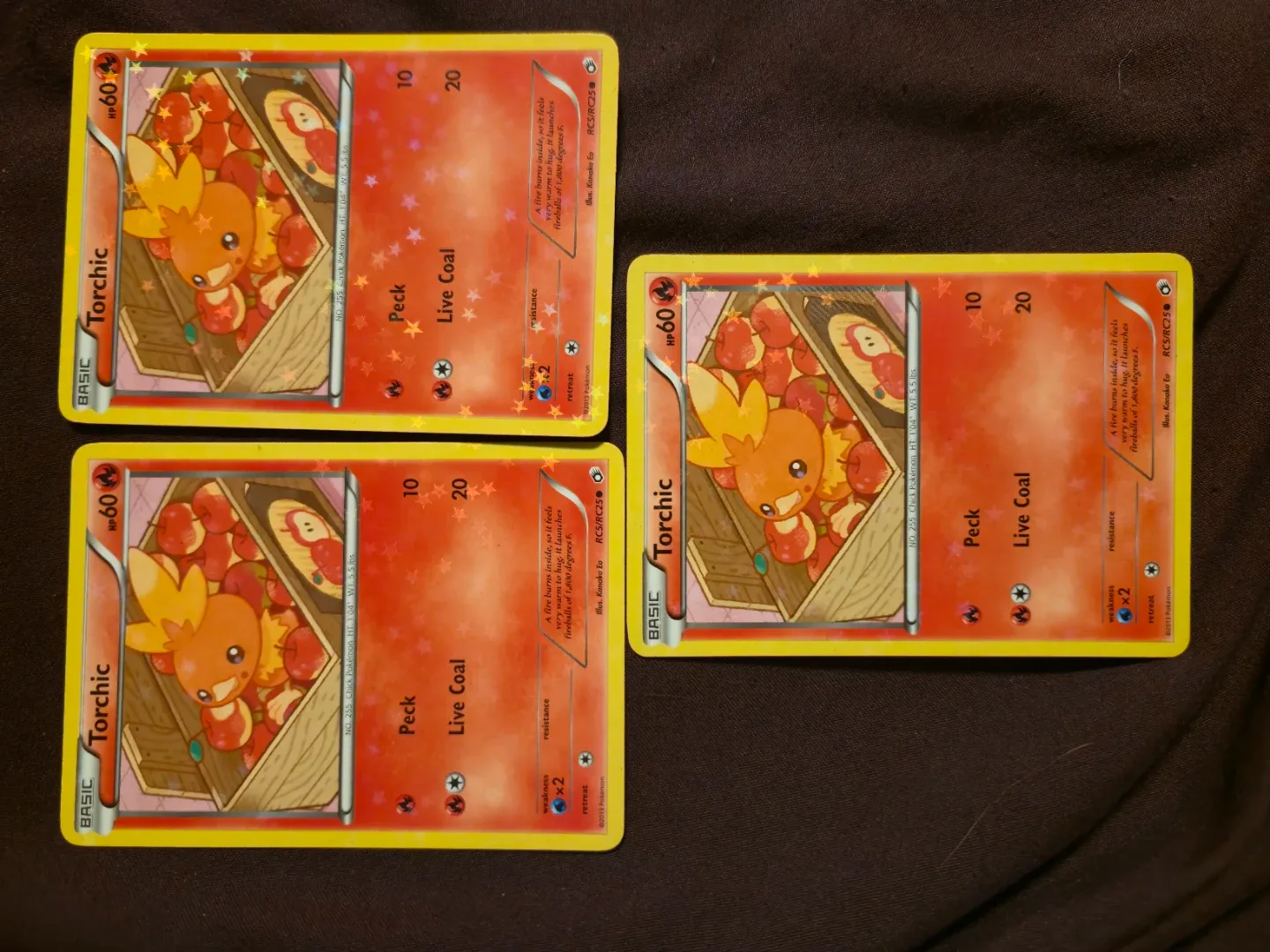3x Pokemon Torchic Trading Cards