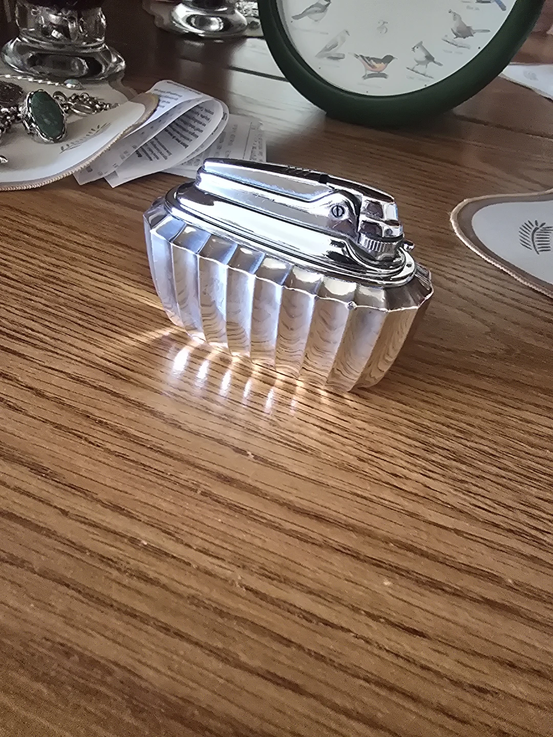 Ronson Table Lighter silver plate