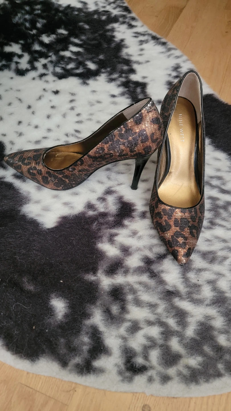 Nine West Leopard Print Heels - Size 7