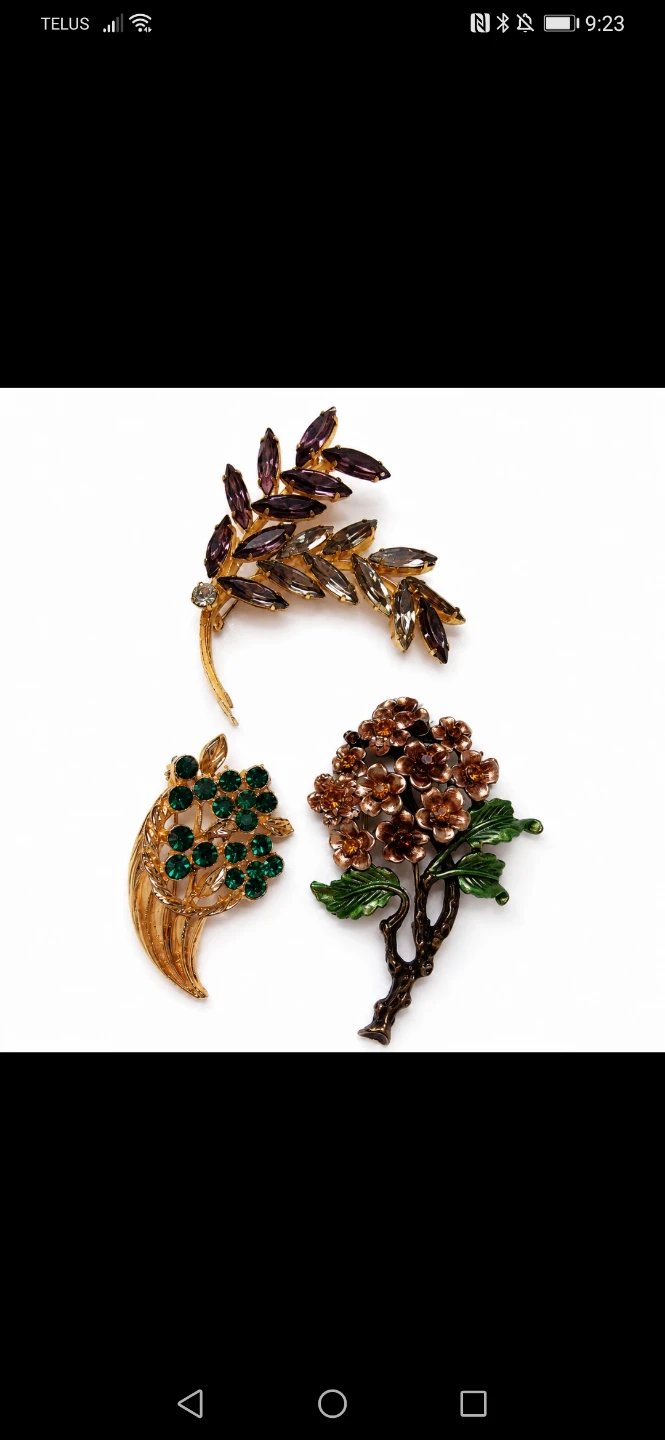Set of 3 Vintage Brooches