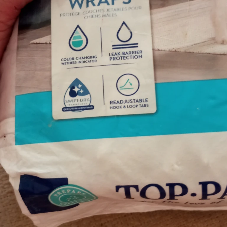 Top Paw Medium Disposable Male Wraps - 12 Count - photo 3