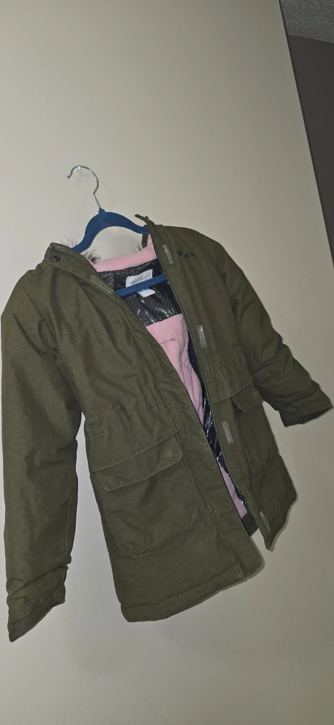 Columbia Kid's Winter Jacket - Olive Green - Size S