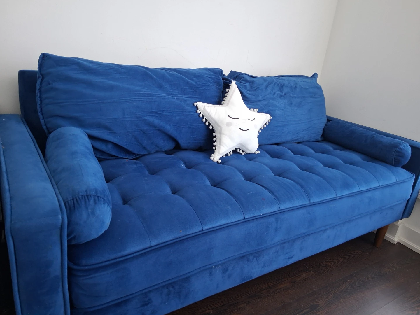 Blue Velvet Sofa