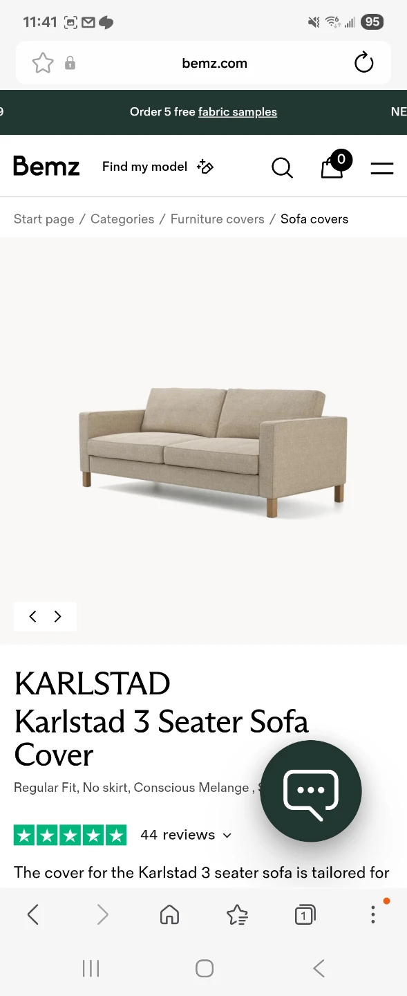 Kalstad 3 sofa cover(NEW)