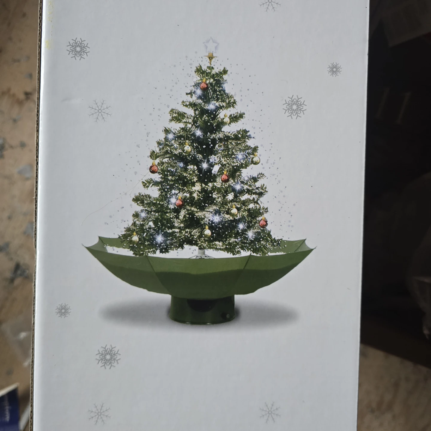 Snowing Christmas Tree with Music, Lights and Decorations