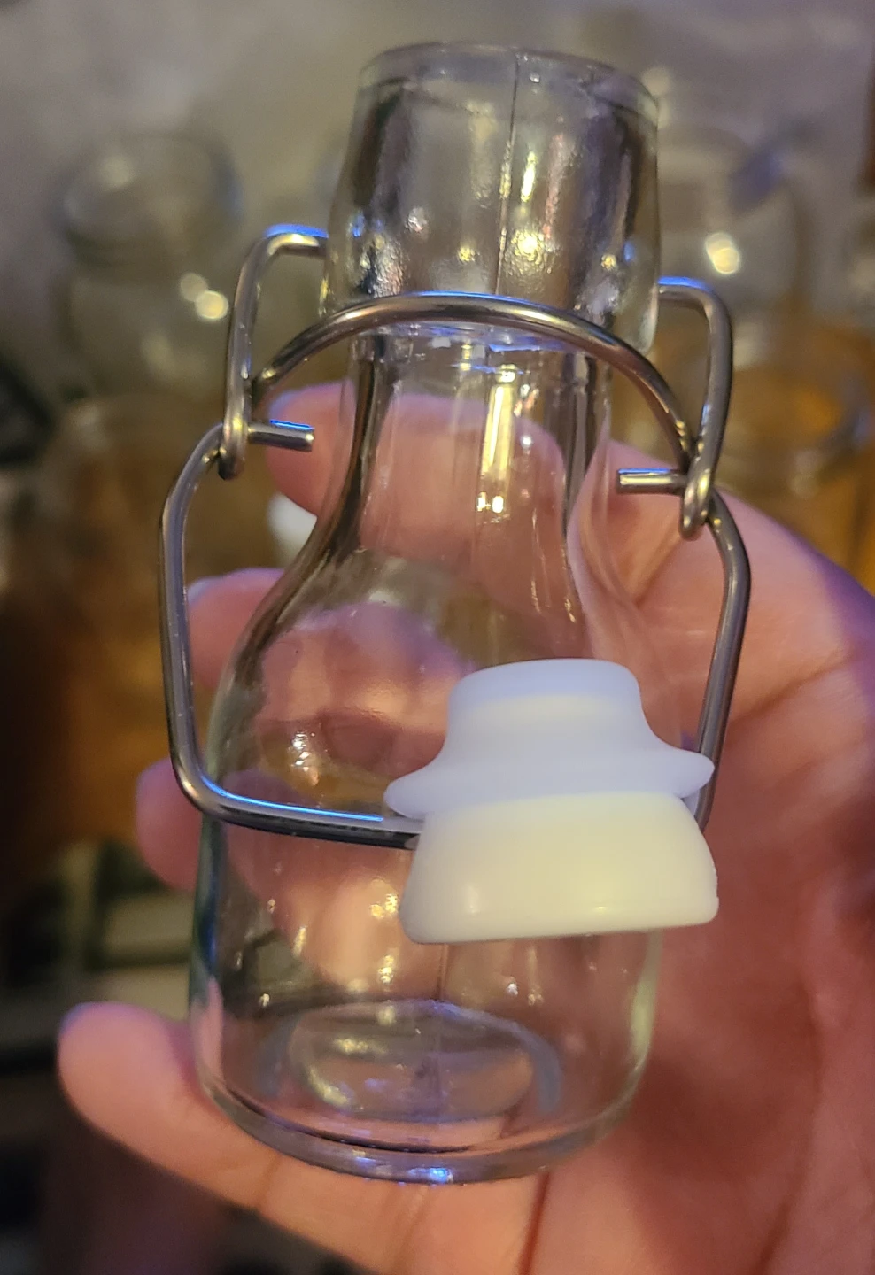 ⚽Set of 3 Mini Glass Bottles with Swing Top Lids - photo 2
