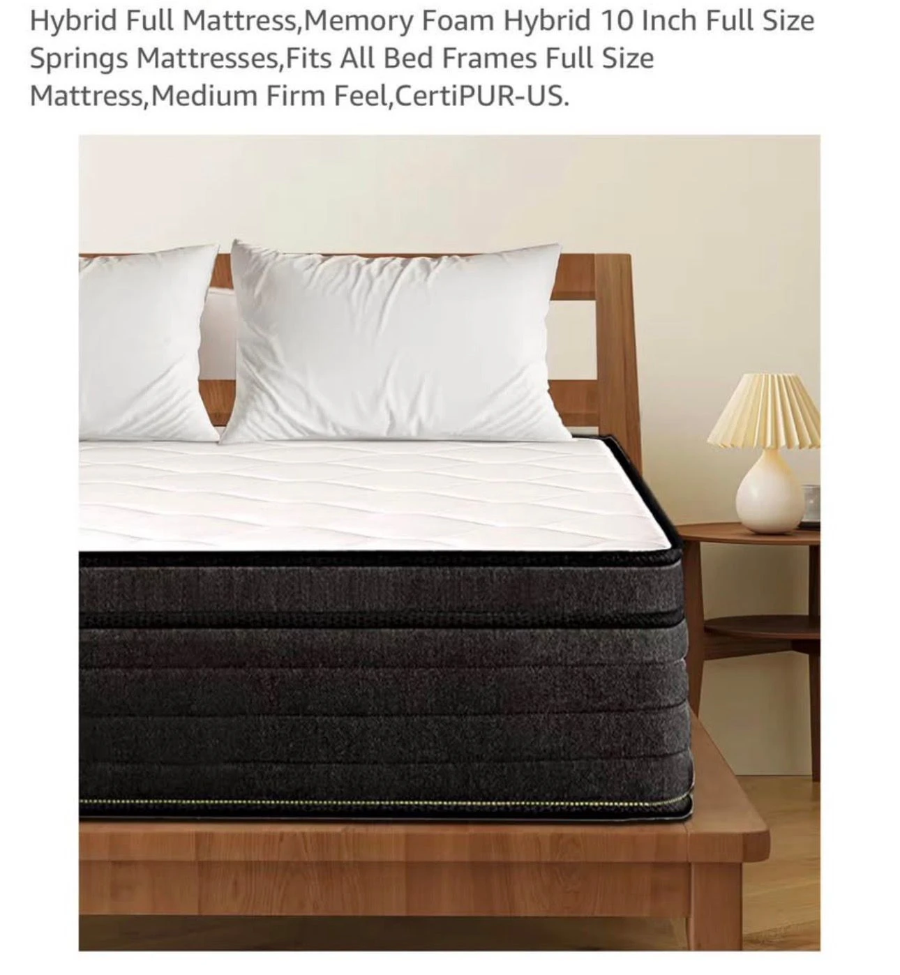 Full Size Upholstered Bed Frame/Headboard -Mattress included - photo 4