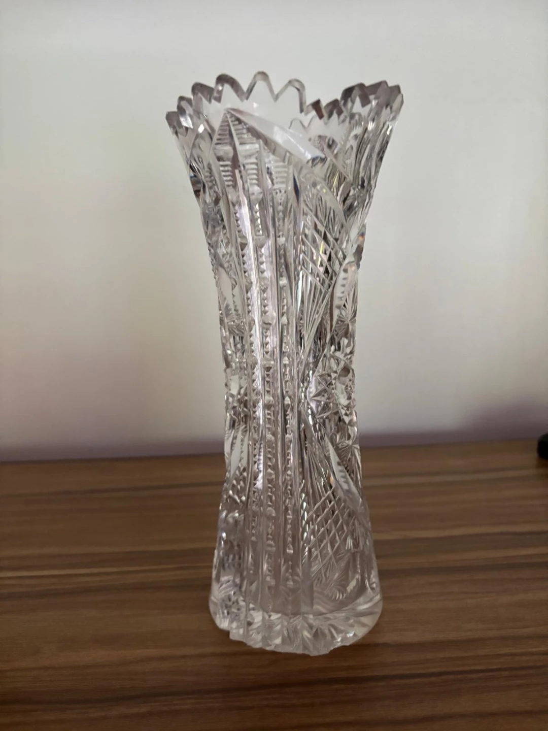 Cut Crystal Glass Vase